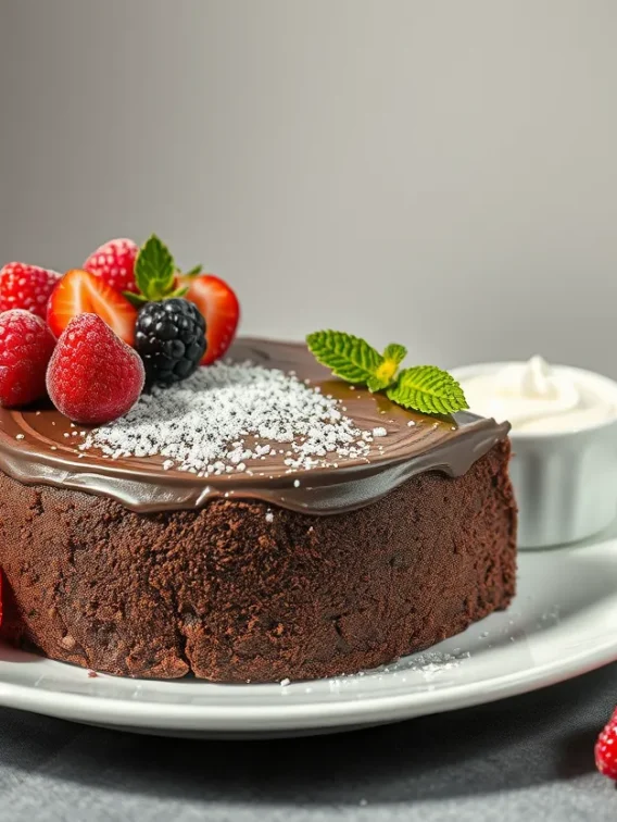 Bizcocho de Chocolate y Fresas