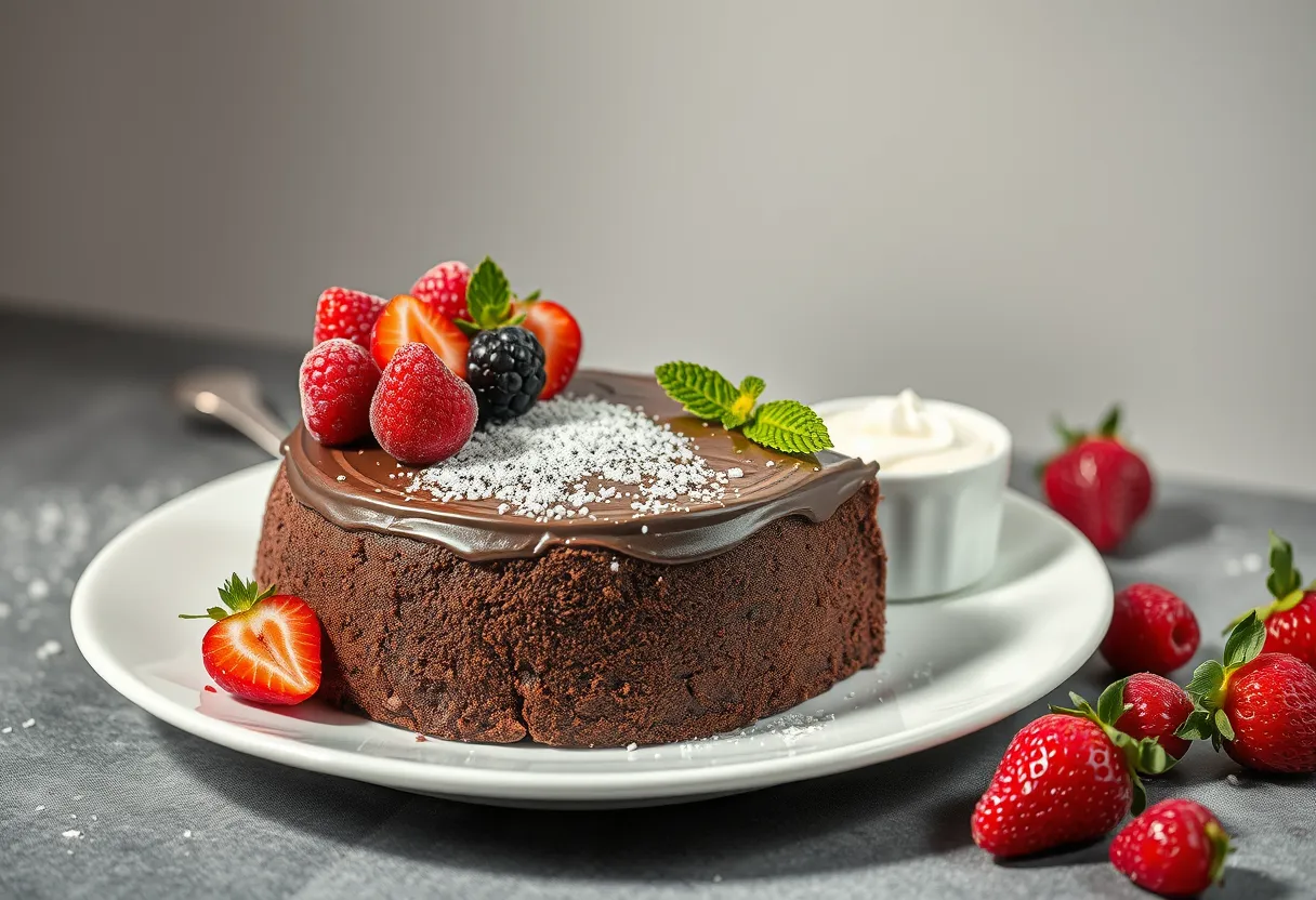 Bizcocho de Chocolate y Fresas