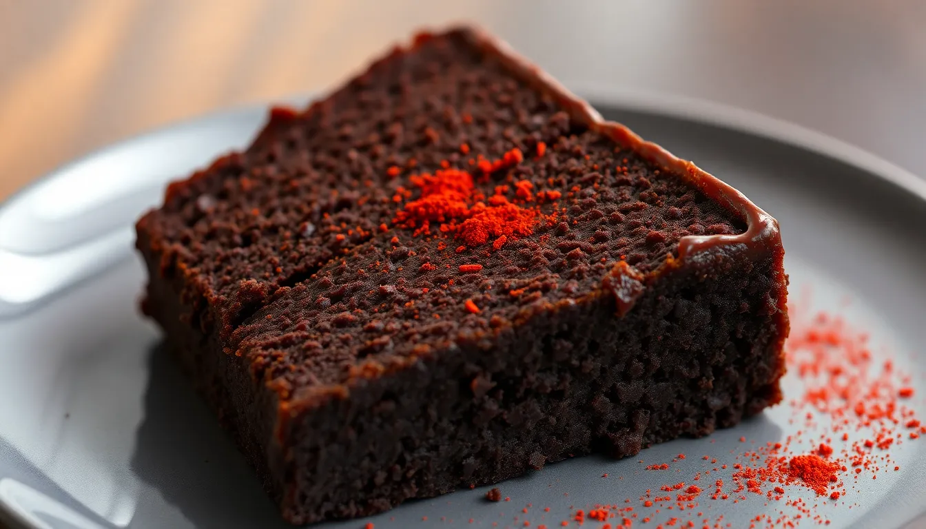 Bizcocho de chocolate con chili