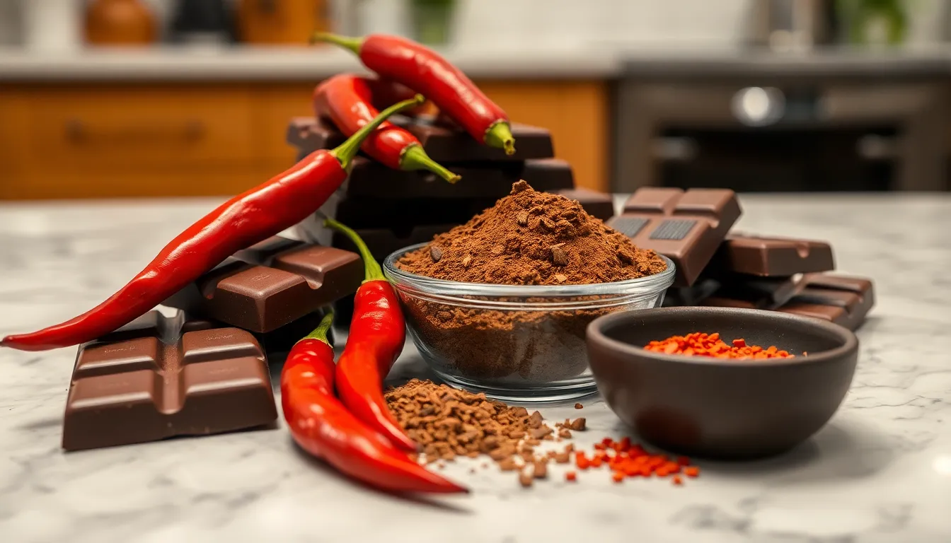 Ingredientes para Bizcocho de chocolate con chili